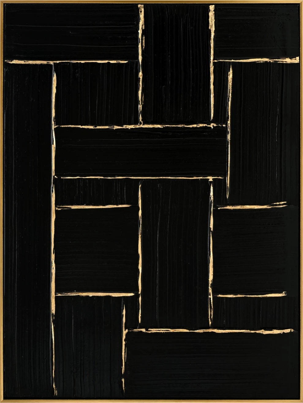 Pikturë muri FH4550 me kornizë PS ngjyrë bezhë-kanavacë e zezë-dorëpunuar 62x4,5x82H cm