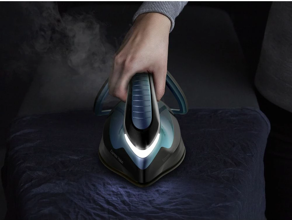 Hekur me gjenerator avulli, Tefal Express Vision SV8151E0, 2800W 7 bar 1.8L LED, blu-ezezë