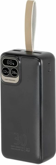 Powerbank RIVACASE VA2585 30000mAh 20W QC 3.0/PD 3.0 me LCD, gri e errët