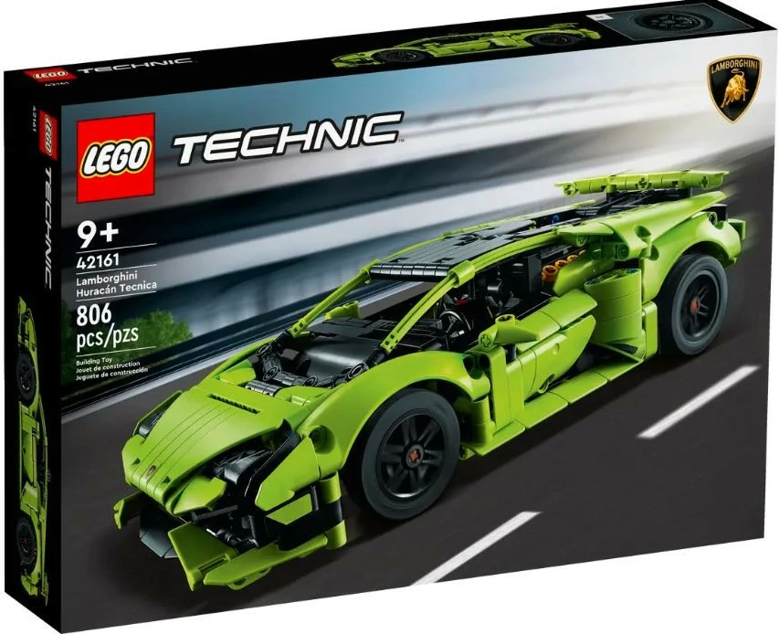 Set ndërtimi LEGO Technic 42161 Lamborghini Huracán Tecnica, 806 pjesë, Jeshile