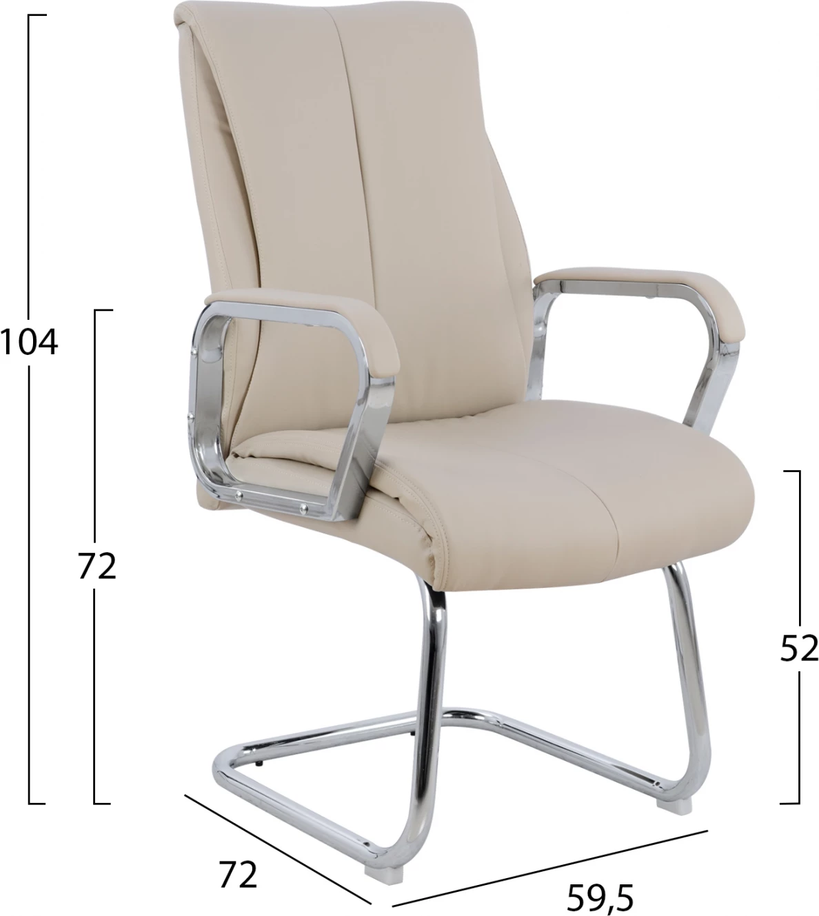 Karrige për zyre konferencash FH1094.07, set prej 2 copë, bezhë