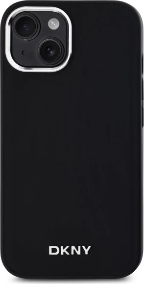 Mbështjellës DKNY Plain Logo MagSafe për iPhone 14, i zi