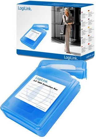 Kutí mbrojtëse LogiLink për HDD 3.5 inç, kaltër