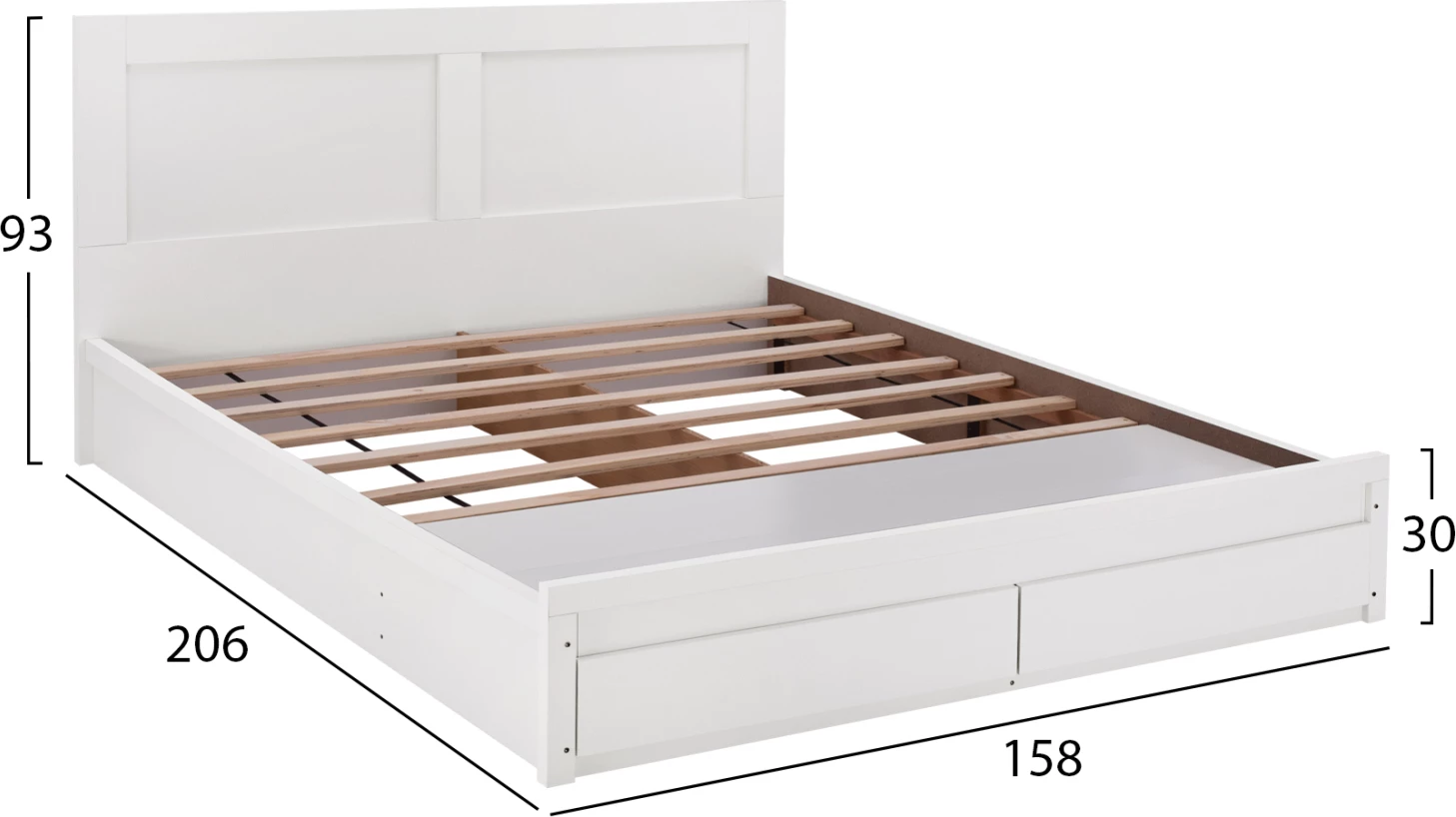 Krevat CAPRI FH312.05 me 2 sirtarë për dyshek 150x200cm