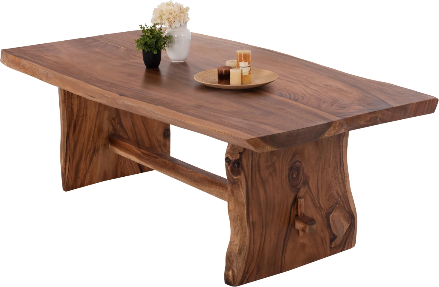 Tavolinë ngrënie ULYSES, dru SUAR, ngjyrë natyrale, 250x90x78 cm