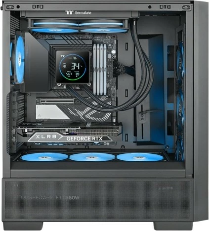 Ftohës uji AIO Thermaltake TH240-S V3 ARGB Sync 240mm, LCD, 2x ventilator, e zezë
