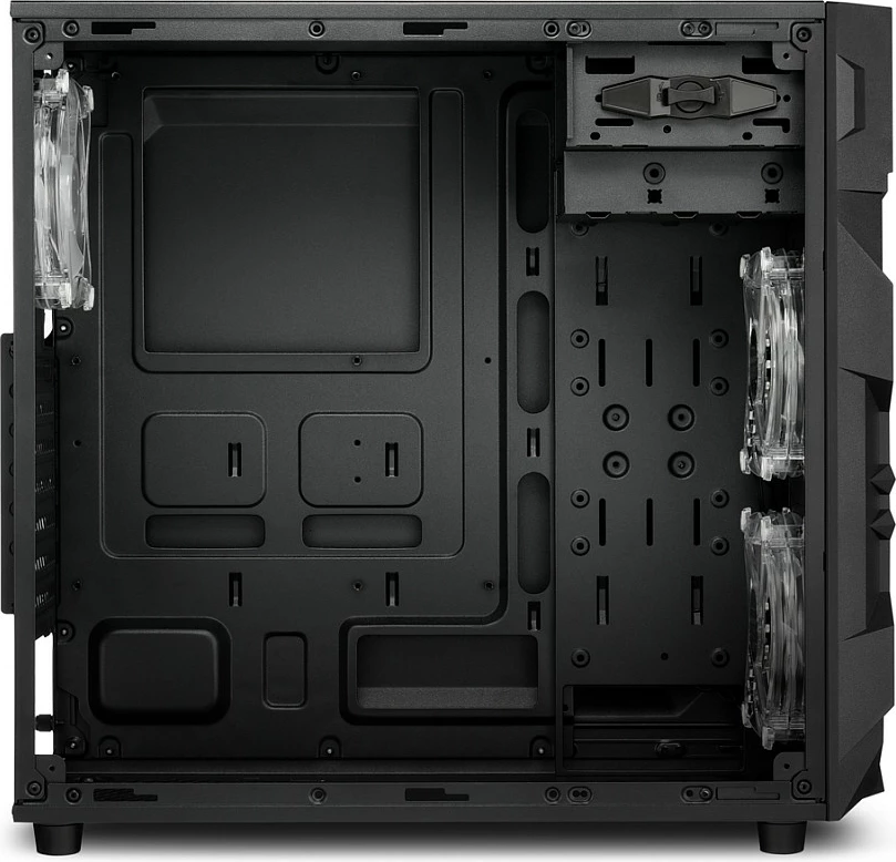 Kasë Sharkoon VG7-W RGB, midi tower, ATX, dritare akrilike, RGB, e zezë