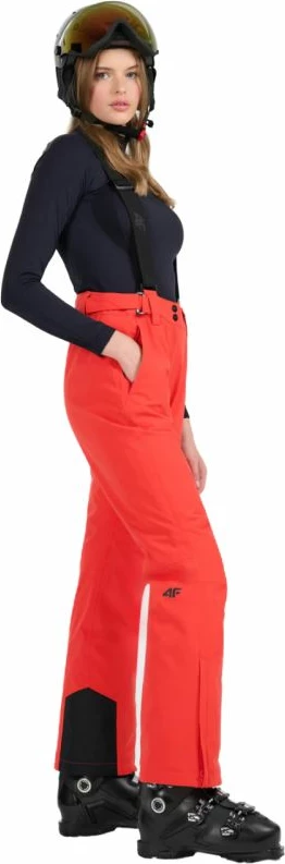 Pantallona skijimi për femra 4f, të kuqe