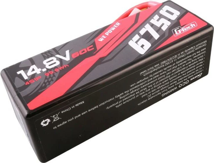 Bateri LiPo Gens ace G-Tech GEA67504S60XGT 6750mAh 14.8V 60C 4S XT90 JST-XHR