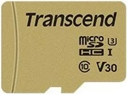Kartelë memorie Transcend microSDHC 500S 16GB, Class 10, UHS-I, V30, e artë