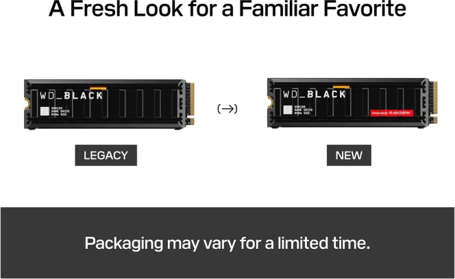 SSD NVMe SanDisk WD Black SN8100 WDS100T1XHM 1TB M.2 2280 PCIe 5.0 me ftohës RGB, e zezë