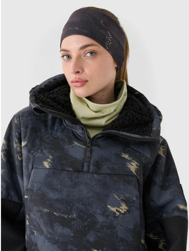 Jakne snowboardi për femra 4f, e zezë