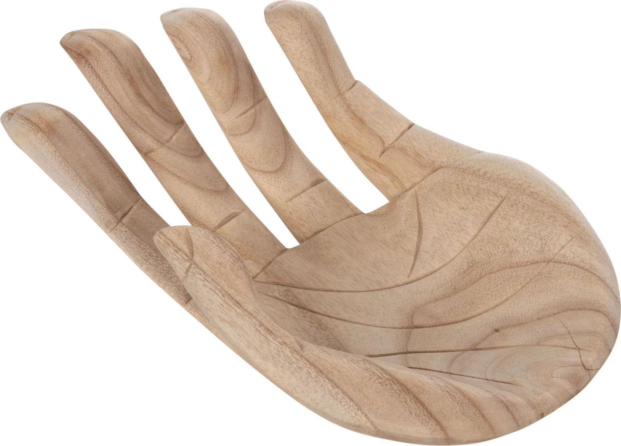 Dekor tavoline dorë e majtë FH4278L dru albasia natyral 30x20x10H cm