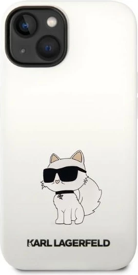 Mbështjellës Karl Lagerfeld Silicone Ikonik Choupette MagSafe për iPhone 14 Plus 6.7", Bardhë