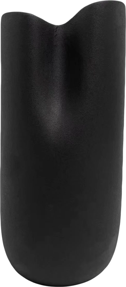 Dekor tavoline prej qeramike, ngjyrë e zezë mat, FH4606.02, 17x16.5x38H cm