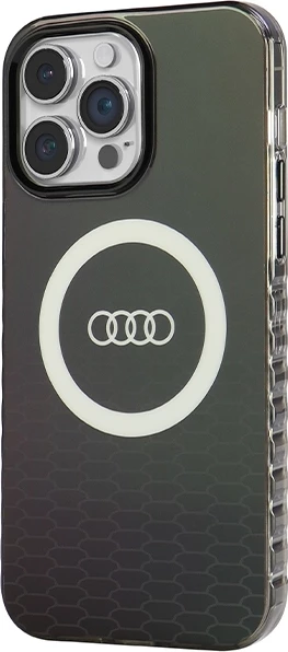 Mbështjellës Audi IML Big Logo MagSafe për iPhone 14 Pro Max, zi