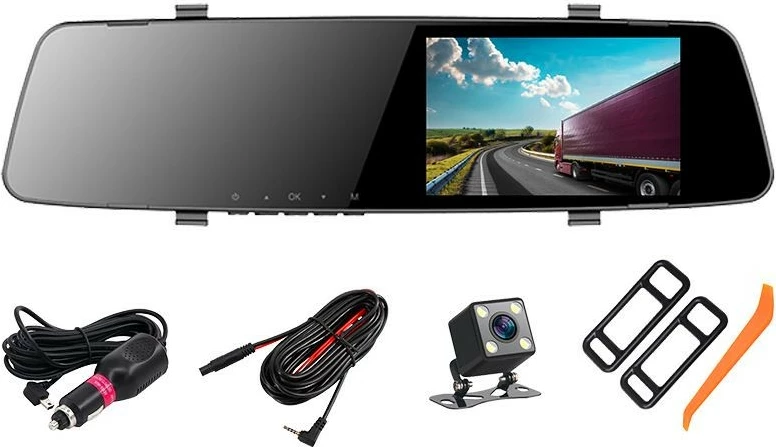 Kamerë veture Tracer 4.5D FHD VELA, Full HD, kënd 150°, me kamerë të pasme, e zezë