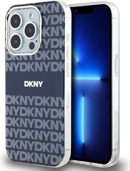 Mbështjellës DKNY IML Mono & Stripe MagSafe për iPhone 15 Pro, Kaltër