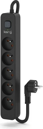 Prizë KERG M02517 me 5 dalje, 16A, 3m, e zezë