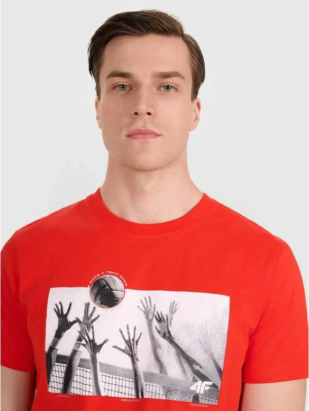 Maicë për meshkuj 4f, me print volejbolli