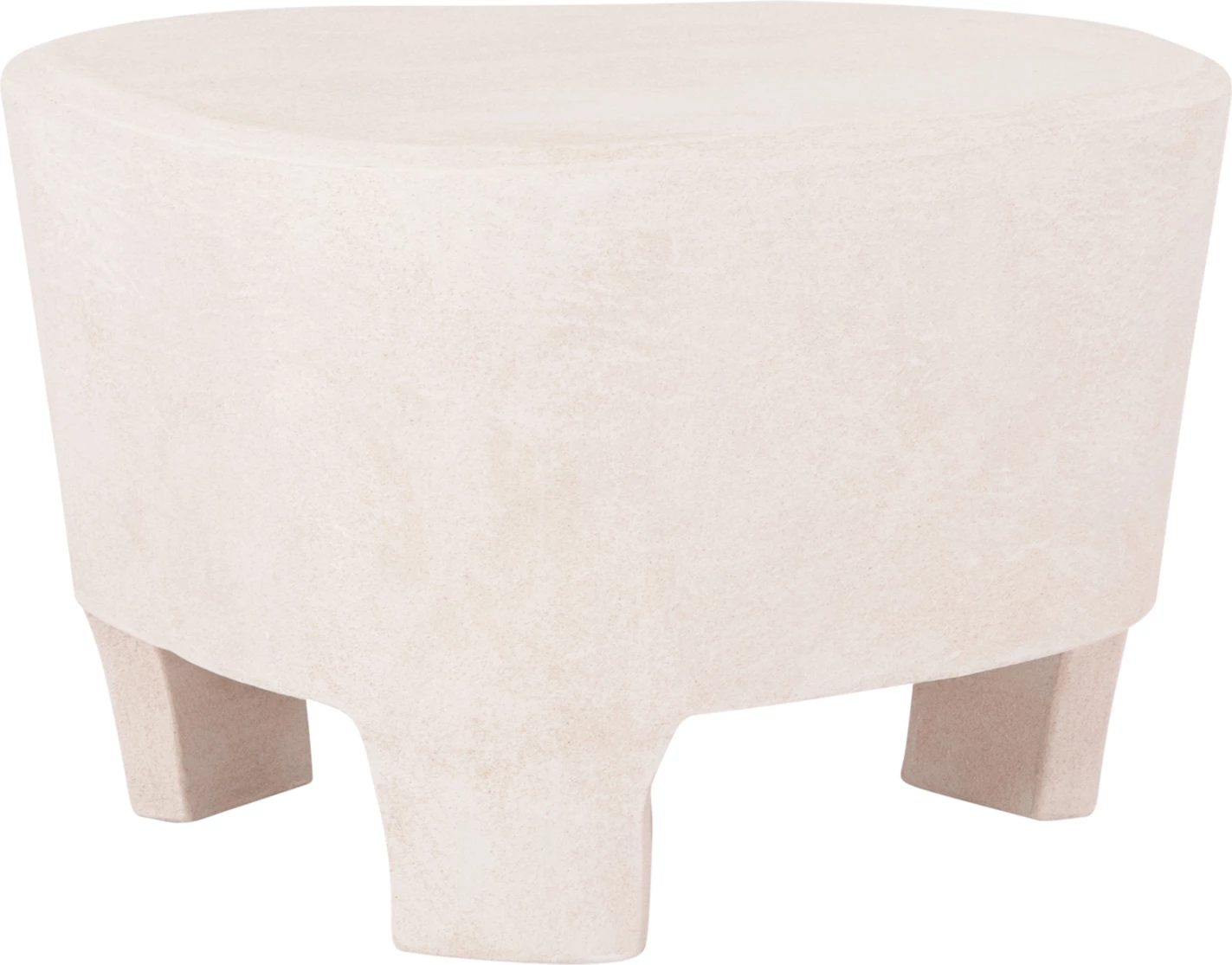 Tavolinë kafeje Santorini, MDF, ngjyrë e bardhë e zbehtë, 54x61x40.5 cm