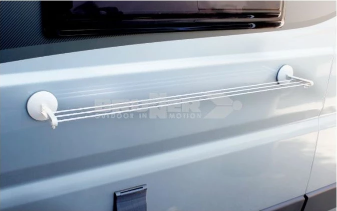 Tharëse rrobash për kamping BRUNNER POPS 7202824N, me kupa thithëse, e bardhë