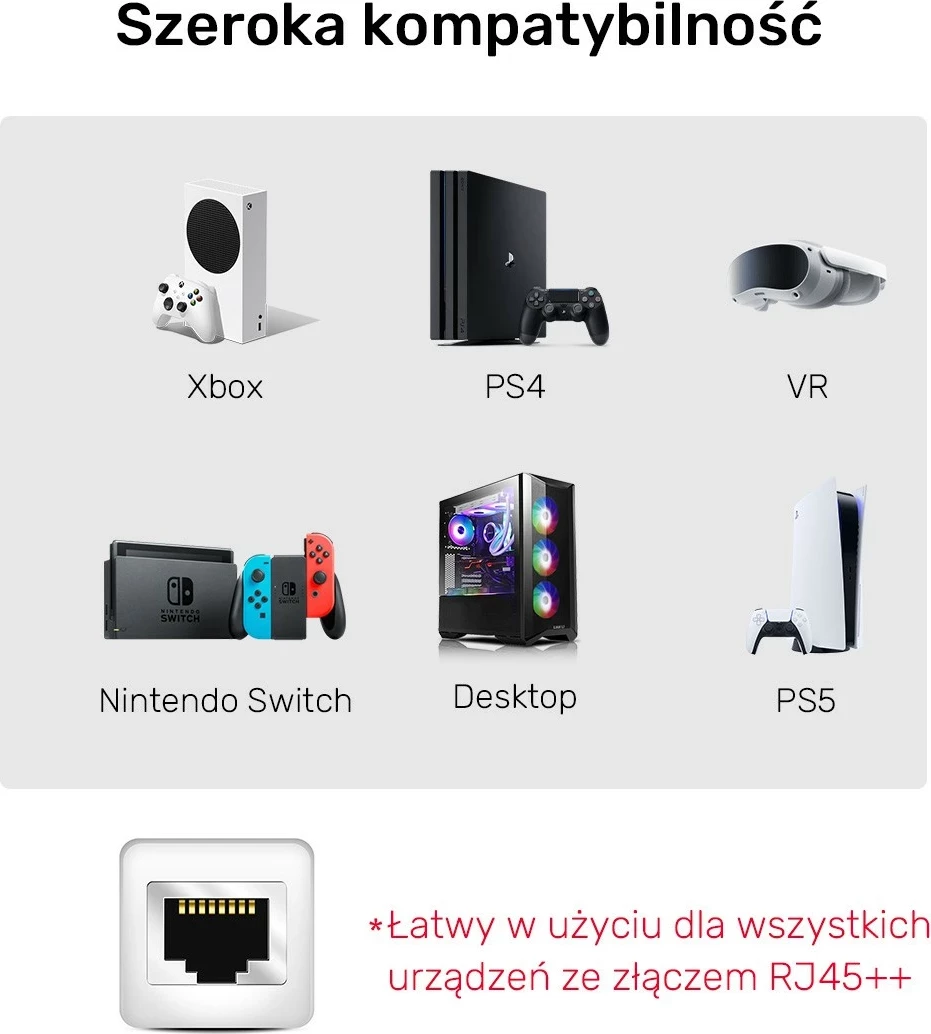 Kabëll Ethernet Unitek RJ-45 LAN, patchcord cat.8, 5m, ngjyrë zezë-gri