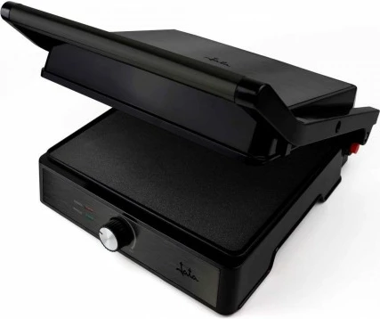 Grill elektrik JATA JEGR1913, 2000W, pllaka jo-ngjitëse 29x24 cm, hapje 180°, i zi
