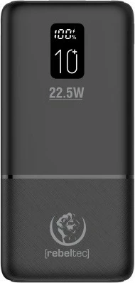 Powerbank Rebeltec P10 LCDPD 10,000mAh, 22.5W, e zezë