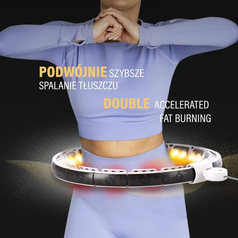 Hula hop HMS HHM16 me magnet dhe peshë, i bardhë me numërues