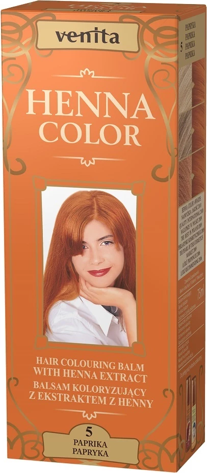 Balsam ngjyrosës për flokë Venita Henna Color 5 Paprika për femra, 75ml