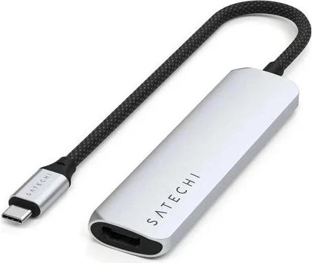 Hub Satechi 4w1 ST-P4S, USB-C, 4K HDMI, 2x USB-A, ngjyrë argjendi