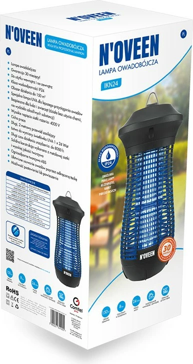 Llambë për insekte NOVEEN IKN24 IP24, 24W, e zezë