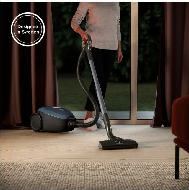 Fshesë me qese Electrolux Pure D8 PD82-8DB SILENCE, 600 W, 3.5 L, HEPA, 57 dB, blu navy