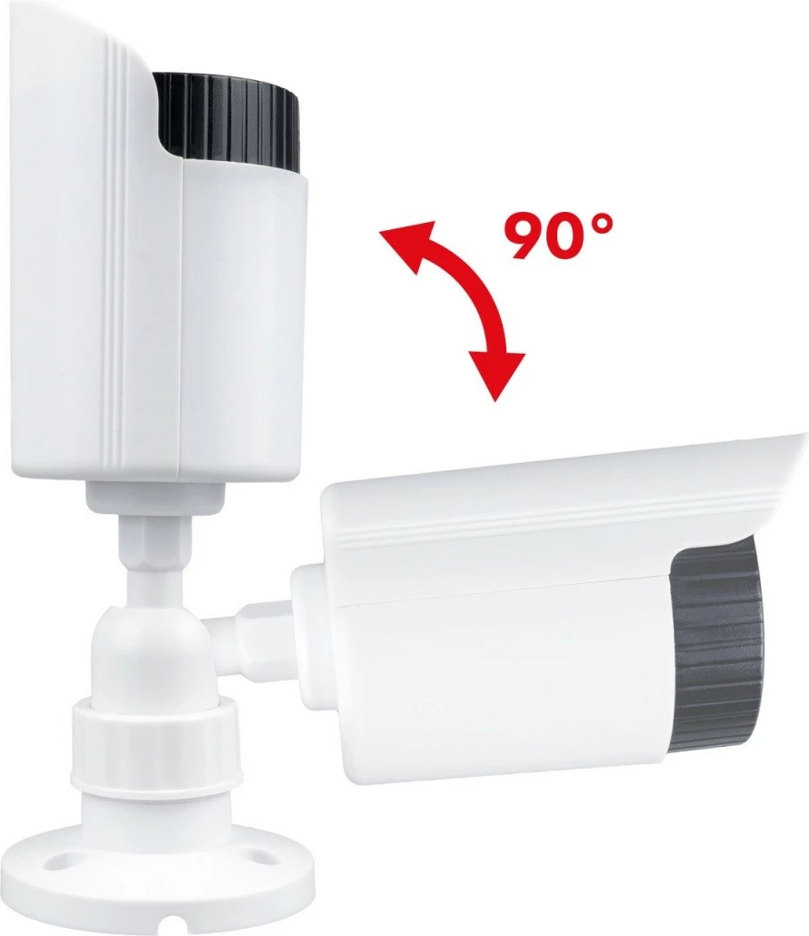 Set 2x kamera imituese tubulare CEE IR1800 WT, IP44, LED ndezëse, ABS, furnizim 2xAA, e bardhë, set 2 copë