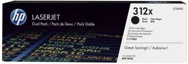 Toner HP 312X (CF380XD) high yield LaserJet, e zezë, set 2 copë
