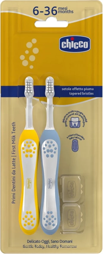 Furçë dhëmbësh për fëmijë Chicco Indigo 2 copë