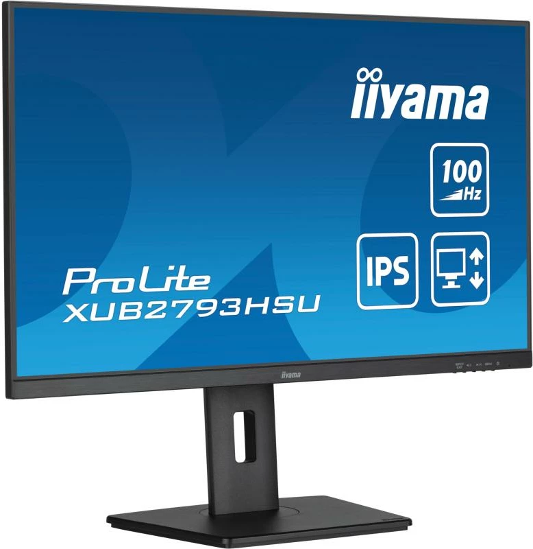 Monitor iiyama ProLite XUB2793HSU-B7 27" IPS 100Hz AdaptiveSync me altoparlantë, HDMI/DisplayPort, USB hub, zi