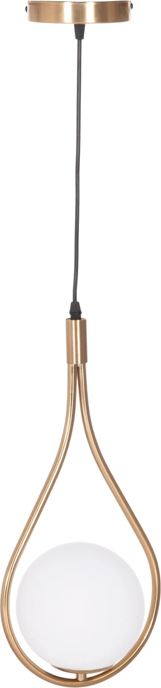 Llambë tavani varëse DROPLET, metalik, ngjyrë ari, glob i bardhë qumështi, FH7503.12, 23.5x12x147cm