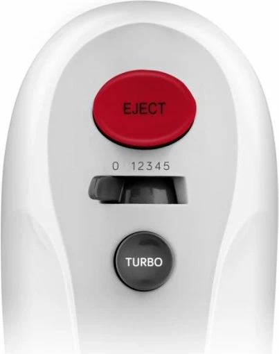 Mikser dore UFESA BV4650 400W, 5 shpejtësi + Turbo, bardhë/kuqe, set 2 rrahëse + 2 grepa brumi