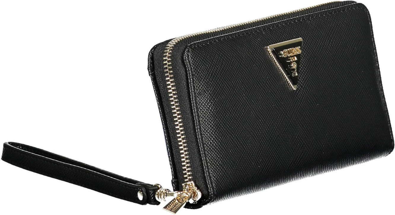 Portofol për femra GUESS JEANS, i zi