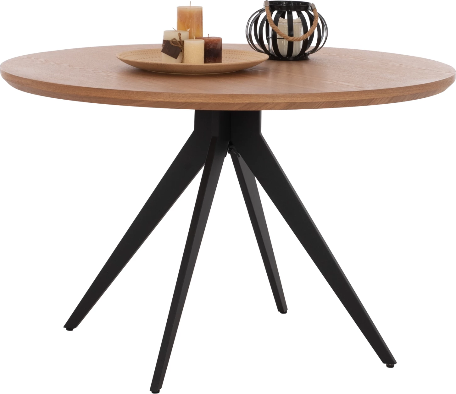 Tavolinë e rrumbullakët për ngrënie, MDF, ngjyrë arre, FH9307.01, Φ120x75H