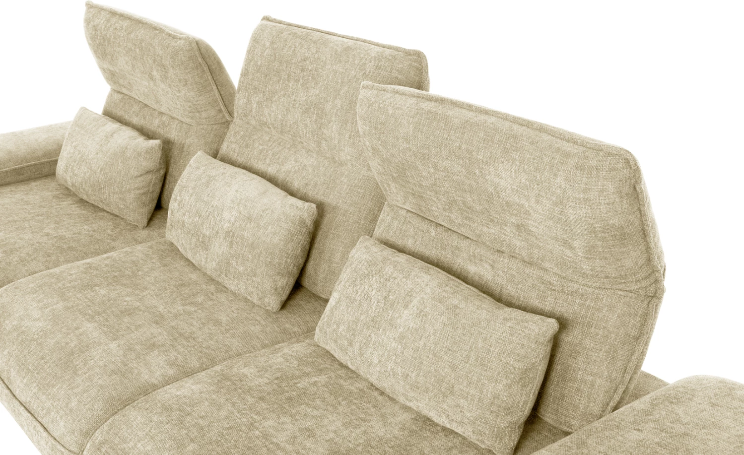 Divan-krevat këndor (majtas) CONVERT FH3268.01L, pëlhurë ecru, 283x188x100H cm