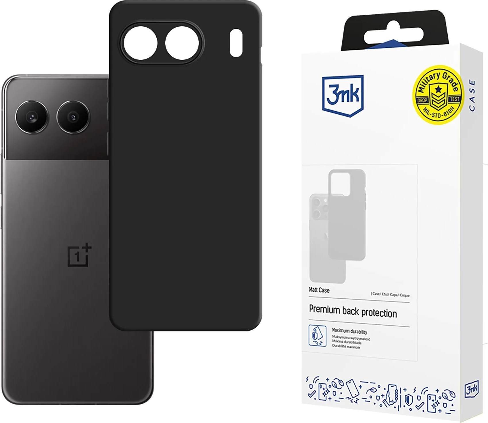 Mbështjellës 3mk Matt Case për OnePlus Nord 4, i zi