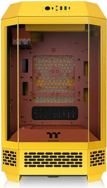 Kasë Thermaltake The Tower 250, Mini Tower, LCD Display, Butter Caramel, e verdhë