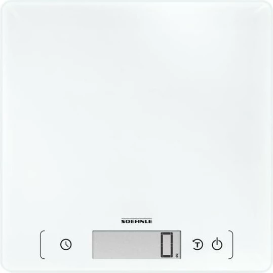 Peshore kuzhine, Soehnle Page Comfort 400 (61505), 10 kg, ekran LCD, sensor-touch, e bardhë