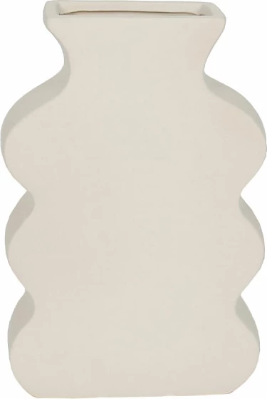 Vazo LUNO, qeramike, e bardhë, 18.5x8x27.5cm