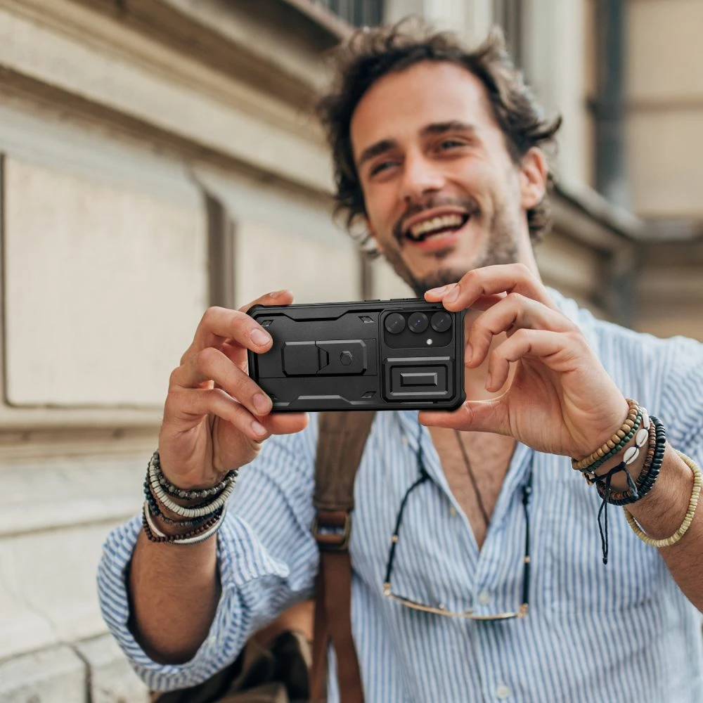 Mbështjellës Tech-Protect Kevlar Cam+ për Samsung Galaxy S25+, i zi