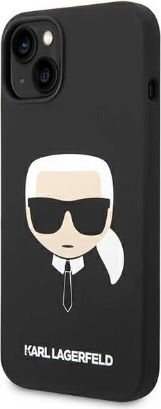 Mbështjellës Karl Lagerfeld Silicone Karl's Head MagSafe për iPhone 14 Plus, i zi