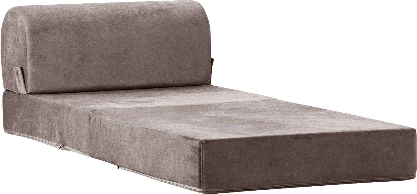 Krevate-kolltuk një vendësh, kadife gri e çelët, Magic